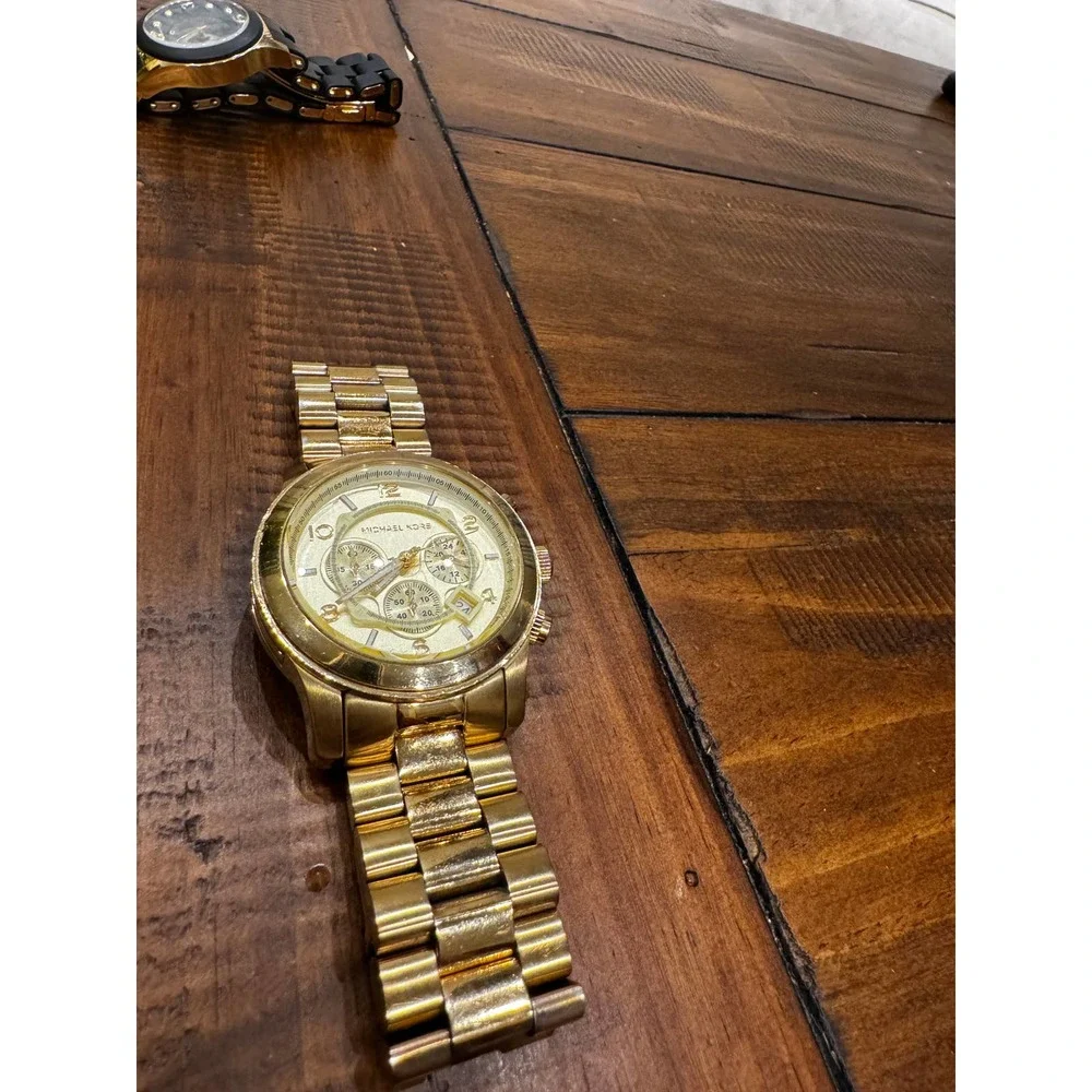 Michael Kors Gold Colored Stainless Steel Watch Model 8077